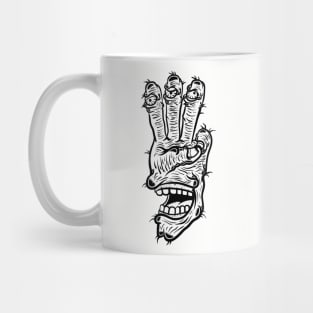 THREE FINGER MONSTER TASTY TREATS DESIGN T-shirt STICKERS CASES MUGS WALL ART NOTEBOOKS PILLOWS TOTES TAPESTRIES PINS MAGNETS MASKS T-Shirt Mug